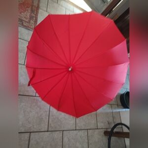 Red Heart Shaped Umbrella With Cover.